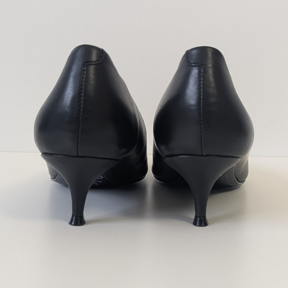 Vionic Black Leather Pointed Toe Heels Women's 9.5 - Picture 6 of 11